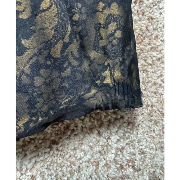 VINTAGE Gold & Black Brocade CLARALURA CALIFORNIA, FUR TRIMMED jacket - Picture 16 of 16